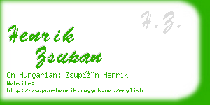 henrik zsupan business card